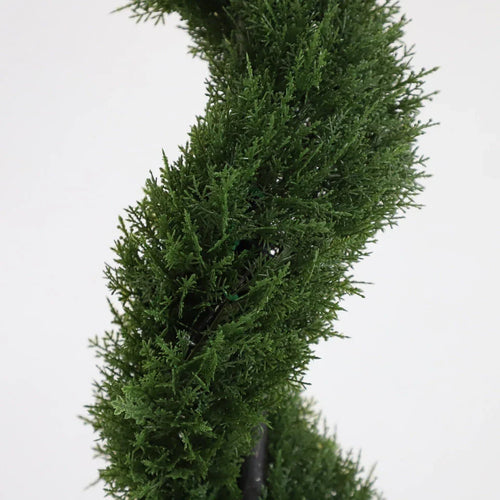 4' Artificial Cedar Spiral Topiary Tree UV (Indoor/Outdoor). Retail